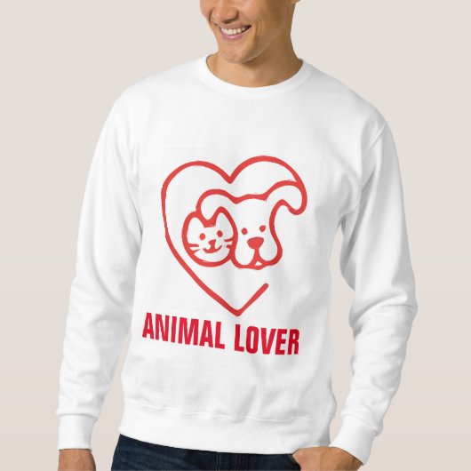 動物愛好家、ネコ&ドッグ、Tシャツ スウェットシャツ (正面)