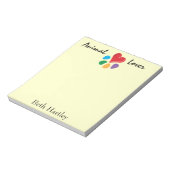 動物愛好家_ハート – ポーパターン ノートパッド (回転)