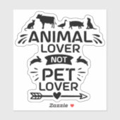 動物愛好家、ペットの恋人ではなく、ビーガン活動 シール (シート)