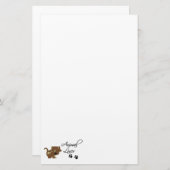 動物愛好家+前版印刷 – 新聞付き犬 便箋 (正面/裏面)