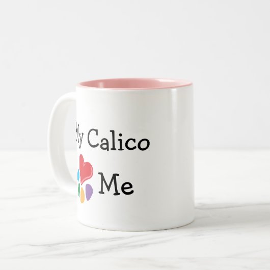 動物愛好家_Iハートマイカリコ ツートーンマグカップ (正面左)