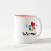 動物愛好家_Iハートマイワイマラナ ツートーンマグカップ (正面右)