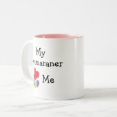 動物愛好家_Iハートマイワイマラナ ツートーンマグカップ (正面左)