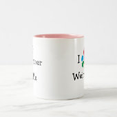 動物愛好家_Iハートマイワイマラナ ツートーンマグカップ (中央)