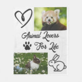 動物愛好者のためのブランケット <3 フリースブランケット (正面)