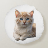 動物愛猫枕 ラウンドクッション (裏面)