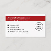 動物愛玩動物救急医療業務用カード 名刺 (正面)