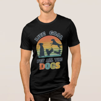 動物愛護のためのドッグラバーライフ目標デザイン トライブレンドTシャツ