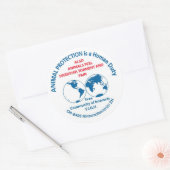 動物愛護はFIGUの人間の責務 ラウンドシール (封筒)