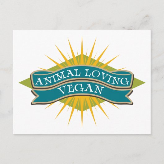 動物愛護ビーガン ポストカード (正面)