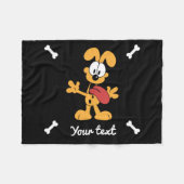 動物愛護犬の贈与 フリースブランケット (正面(横))