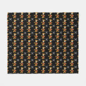 動物愛護犬の贈与 フリースブランケット (正面(横))