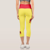 動物愛護 – 象シルエットフラクタル1 カプリレギンス (裏面)