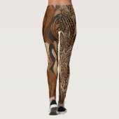 動物抽象芸術パターンデザイン4 レギンス (裏面)