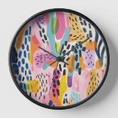 動物抽象芸術モダンレトロ 壁時計 (正面)