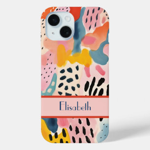 動物抽象芸術モダンレトロ iPhone 15ケース