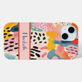 動物抽象芸術モダンレトロ Case-Mate iPhoneケース (裏面 (横))