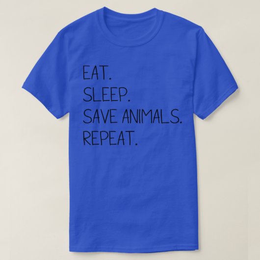 動物救が繰り返す Tシャツ (デザイン正面)