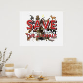 動物救にティー ポスター (キッチン)