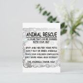 動物救出用はがき ポストカード (スタンド正面)