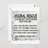 動物救出用はがき ポストカード (正面/裏面)