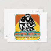 動物救出用チンパンジー ポストカード (正面/裏面)
