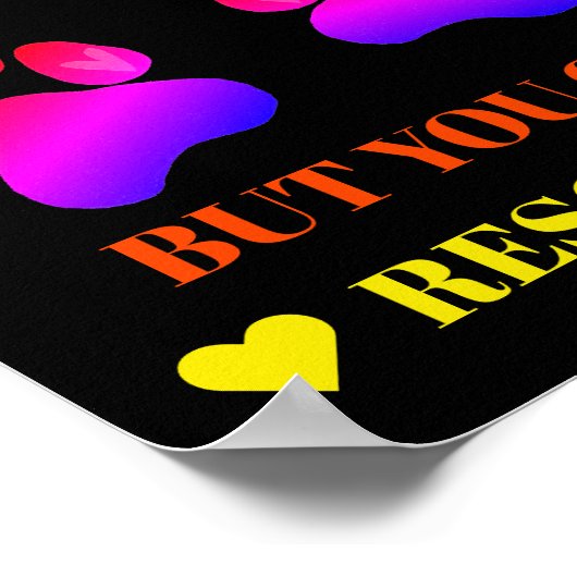 動物救助カラフル及びペット養子縁組ポスター ポスター (角)