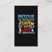 動物救助支援かわいい猫うさぎの鳥 名刺 (正面)