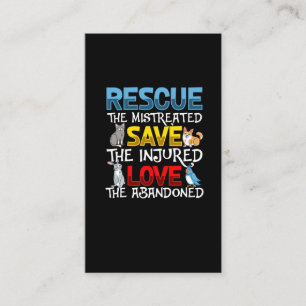 動物救助支援かわいい猫うさぎの鳥 名刺