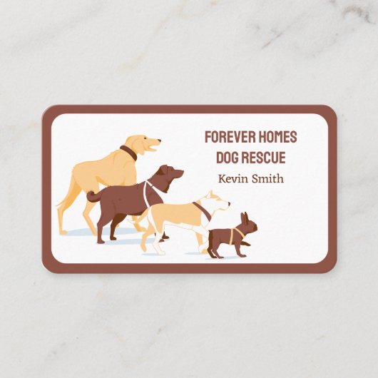 動物救助犬 名刺 (正面)