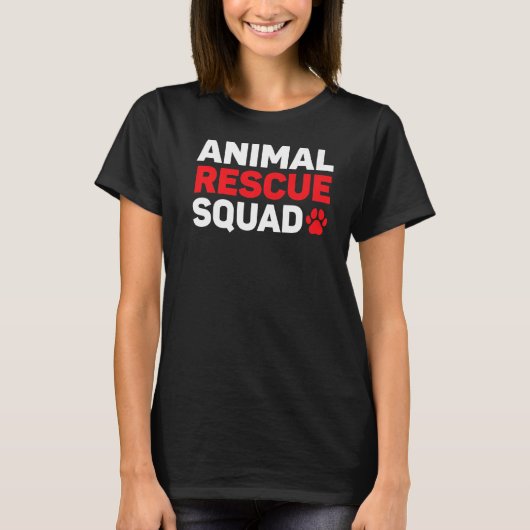 動物救助隊動物権利活動家動物 Tシャツ (正面)