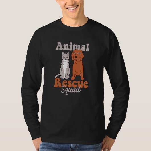 動物救助隊救可愛い動物 Tシャツ (正面)
