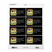 動物救助馬 ラベル (フルシート)