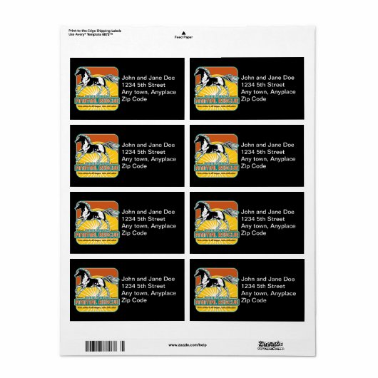 動物救助馬 ラベル (フルシート)