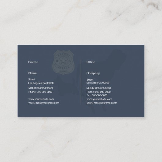 動物救助 名刺 (裏面)