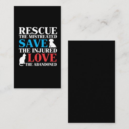 動物救救助猫犬獣医 名刺 (正面/裏面)