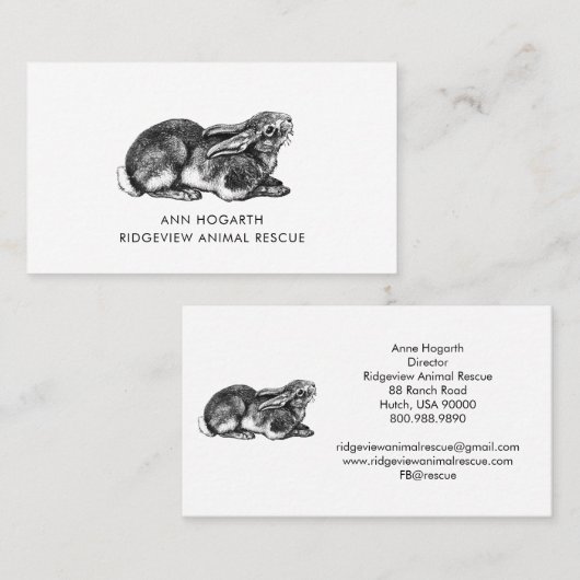 動物救護 名刺 (正面/裏面)