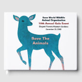 動物救野生動物ペットイベントのパーソナライズ ゲストブック (正面)