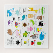 動物文字 ジグソーパズル (横)