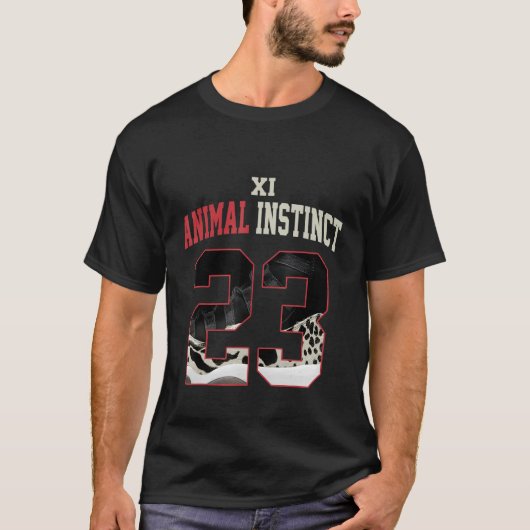 動物本能11sスニーカーのマッチTees番号23 T Tシャツ (正面)