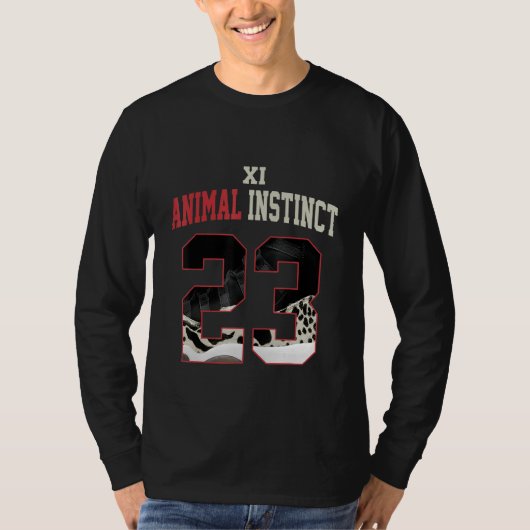 動物本能11sスニーカーのマッチTees番号23 T Tシャツ (正面)