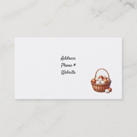 動物果実及び野菜ファームの名刺 名刺 (裏面)