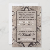 動物柄のヘビ タウペの誕生日招待状 招待状 (裏面)