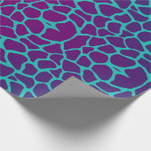 動物柄の包装紙 - キリン ピンク/ブルー ラッピングペーパー (角)