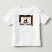 動物柄の牛の群れ ブラウン トドラーTシャツ (正面)