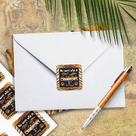 動物柄トラの誕生日シール スクエアシール