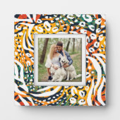 動物柄フレームレス家族写真スタンド背面 フォトプラーク (正面)