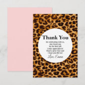 動物柄、レオパード、チーターありがとう 招待状 (正面/裏面)