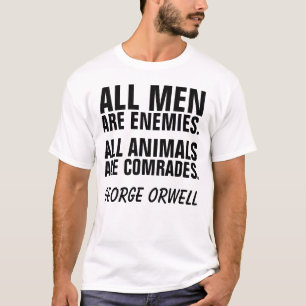 動物権の活動家のTシャツ、ジョージORWELL Tシャツ