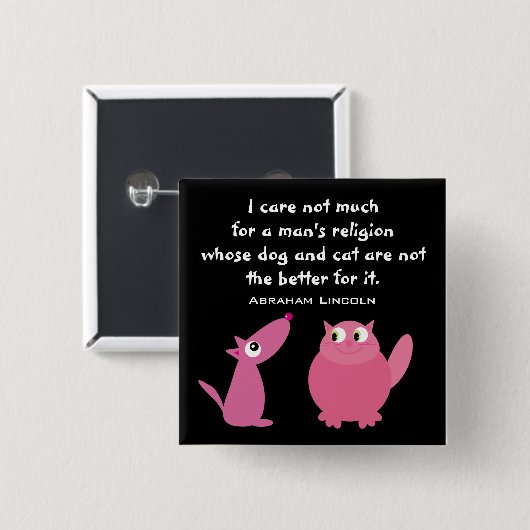 動物権はカスタマイズ可能なかわいい漫画ペットを引用します 缶バッジ (正面&裏面)